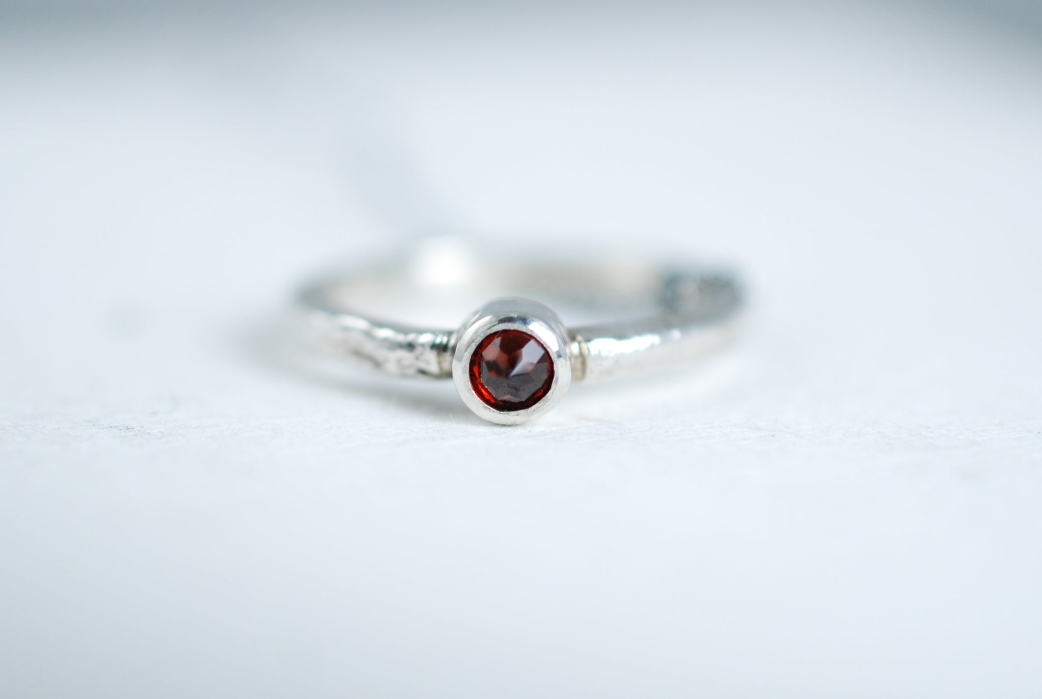 Stone Rings: Simple Sterling Silver Baltic Amber Ring, r164
